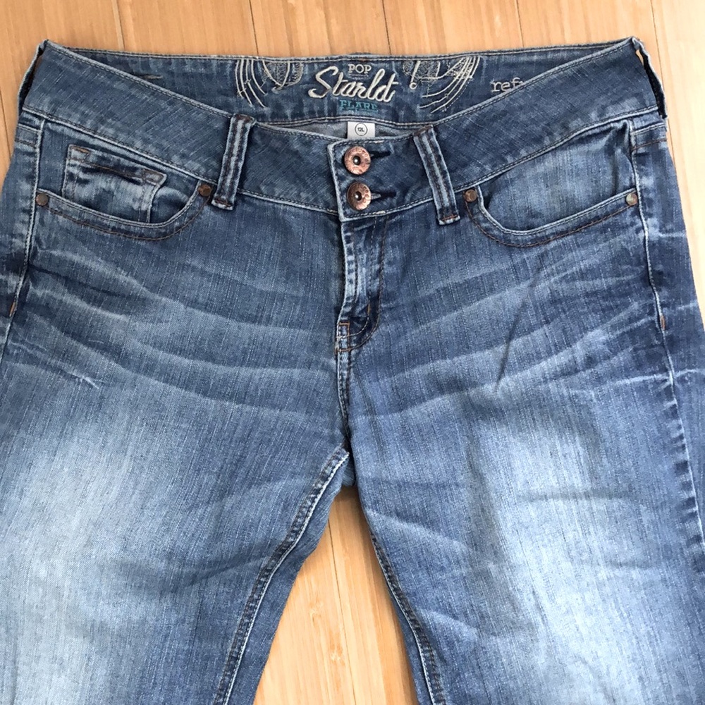 Refuge Pop Starlet Low Rise Flare Jeans - Sz 12L